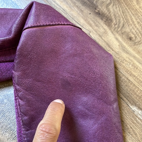 GMS-75 Purple Leather Zip Up Jacket - Picture 4 of 11